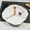 Platos de Cerámica con Relieve Estilo Palacio Europeo para Frutas en Varios Estilos, Platos de una Sola Capa, Platos de Presentación, Platos Creativos, Platos para Bodas con Defectos