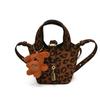 Ventas Directas de Fábrica Bolso de Hombro para Niñas con Textura de Moda Bolso de Mano Tipo Cesta de Verduras Casual Bolso Cruzado con Diseño Personalizado de Estampado de Leopardo