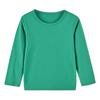 Camiseta de Manga Larga Básica para Niños y Niñas, Primavera y Otoño 2026, Algodón Puro Clase A, Tops de Cuello Redondo al por Mayor