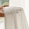 Tejido Ligero para VeranoCortinas Blancas Transparentes para Balcón, Bloqueadoras del Sol, Transmiten la Luz pero No Dejan Ver a Través, Adecuadas para Ventanas de Mirador en la Sala de Estar y Ventanas de Dormitorio
