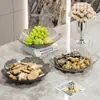 Nueva Entrada Lujo PET Plato de Frutas Pétalo Plato de Fruta Seca para el Hogar Plato de Caramelos Sala de Estar Exquisito Plato de Frutas para Snacks