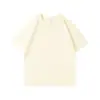 Verano 2026 300g Algodón Puro Peso Pesado Manga Corta Transpirable Cuello Redondo Manga Media Color Sólido Ropa para Niños Camiseta para Niños y Niñas, Tallas Mediana y Grande