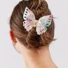 Estilo Nuevo Europeo y Americano Estilo Tinta Tres Capas Calado Plástico Mariposa Pasador de Pelo Pasador en la Parte Posterior de la Cabeza Dulces y de Moda Accesorios para el Cabello
