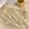 Panty de Verano Fino de Encaje Estilo Japonés de Cintura Media para Mujer, Amigable con la Piel, Transpirable, Sin Costuras, No Aprieta, Panty Triángulo de Deseo Puro para Niñas