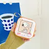Bolsa de Armazenamento para Cabo de Dados de Headset de Desenho Animado Caixa de Armazenamento para Carregador Porta-Moedas Carteira de Moedas Bolsa Quadrada Média Cordão de Mão