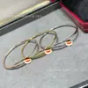 Pulsera de uñas V dorada de alta gama, diseño clásico elástico grueso y delgado, unisex, chapada gruesa en oro rosa de 18 quilates, pulsera de lujo ligero para parejas, al por mayor