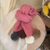 Bufanda Infantil para Niñas Otoño e Invierno Cálida de Punto para el Cuello Color Sólido Bebé de Pocos Meses Bufanda Gruesa para el Cuello a Prueba de Frío