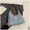 Bolso de Hombro Moderno de Gran Capacidad con Lazo para Mujer 2025 Primavera y Verano Nuevo PU de Alta Gama Transfronterizo