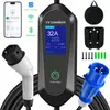 Pistola de carga para vehículos de nueva energía estándar europeo, portátil para el hogar, potencia 32A, universal 7kW/3.5kW, estación de carga, transfronterizo