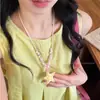 [Paraíso de Estrellas de Mar] Collar Creativo DIY de Perlas y Estrellas de Mar Cadena de Clavícula de Nicho para Tomar Fotos en Viajes de Verano a la Costa para Mujeres