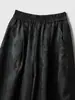 Pantalones de Algodón Xiangyunsha de Seda para Mujer Rellenos de Seda de Morera 100% Jacquard Tejido Cruzado Pantalones de Abuela con Cintura Elástica y Diseño de Pierna Curvada