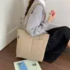 Nova Bolsa de Tecido de Algodão Versátil Casual Leve Cor Sólida Bolsa de Pano Bolsa Tote para Ir ao Trabalho/Comunicação Bolsa de Mão para Comunicação Bolsa de Axila