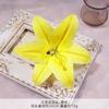 Cabeza de Flor de Lirio de Película Simulada Decoración de Paisajismo para Hogar Salón de Bodas Fila de Flores con Flores Artificiales Accesorios de Fotografía