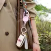 Llavero retráctil con cordón elástico, anti-pérdida, cordón extendido, alta elasticidad, llavero fácil de tirar