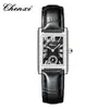 Relojes de Venta Caliente en Tiktok, Reloj de Cuarzo Cuadrado Marca Chenxi, Aleación, Venta Directa del Fabricante, Al Por Mayor en Stock, Correa de Cuero, Modelos para Hombre y Mujer