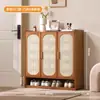Zapatero Arqueado Estilo Vintage para Sala de Estar, Entrada del Hogar, Zapatero Multicapa, Armario de Almacenamiento para Dormitorio