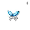 Accesorios de Mariposa Zirconia Super Flash Pendientes de Labio Pendientes Simples de Lujo Ligero Reemplazables Removibles Joyería para Piercing