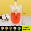 Bolsa Portátil Transparente com Bocal de Sucção Manual para Chá de Bolhas Saco Descartável Auto-sustentável para Embalagem de Bebidas de Suco Bolsa para Milkshake