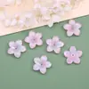Cuentas de vidrio de color degradado con forma de flor de cinco pétalos, cuentas sueltas de flor de cuenco pequeño, aretes, pasadores para el cabello, arte de uñas, materiales para accesorios hechos a mano de estilo antiguo