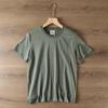 Versión Hong Kong Algodón Lavado Verano Color Sólido Sencillo Cuello Redondo Jersey Color Puro Camiseta Casual de Manga Corta para Hombre