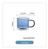 Caneca de vidro de camada dupla colorida Amazon transfronteiriça para escritório em casa com alça copo de água portátil em estoque atacado