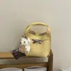 Bolso Cubo Retro de Mano Estilo Coreano de Nicho para Mujer 2026 Invierno Nuevo Elegante Casual Versátil Bolso de Hombro Cruzado
