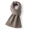 Cachecol 100% cashmere puro, cachecol quente de outono e inverno feminino, tricot torcido, tricot espessado, aquecedor de pescoço de comprimento médio