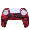 Funda de Silicona para PS5 Funda de Silicona para Mando de Juego Funda con Marca de Agua Camuflada Funda Protectora Tacto Spray de Aceite Funda de Acuarela Accesorios para PS5