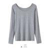 Camiseta Base de Modal para Mujer, Nuevo 2026 Primavera, Otoño e Invierno, Color Sólido, Cuello Redondo, Camiseta Interior para Mujer, Top de una Pieza para Ropa Interior