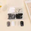 Suprimentos Amazon Transfronteiriços Caixa de Adesivos para Unhas Manicure Usável Unhas Postiças Brilhantes 4 Cores 96 Peças