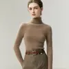Suéter de Cachemira para Mujer BaiCaiRong 2026 Otoño/Invierno con Cuello Alto, Diseño Versátil, Capa Interior de Punto de Lana