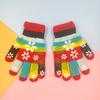 Guantes Gruesos de Doble Capa para Niños, Guantes Cálidos de Cinco Dedos para Niños y Niñas, Guantes Cálidos para Estudiantes, Guantes de Dibujos Animados de Seis Colores