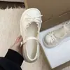 Zapatos Mary Jane con Lazo de Encaje Francés 2026 Nuevo Estilo de Verano de Gama Alta Versátiles de Suela Gruesa Zapatos JK Negros