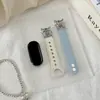 [Pulseira] Adequado para Pulseira Xiaomi Mi Band 11 8/9Nfc Gato Anjo Napa Ins Pulseira de Relógio Feminina