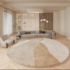 Alfombra Redonda Minimalista Moderna para Sala de Estar, Estudio, Tapete para Mesa de Café, Líneas Simples Nórdicas, Alfombra de Noche para Dormitorio, Felpudo para Suelo del Hogar