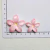 Flores Simuladas de Cinco Pétalos Grandes y Pequeños Accesorios de Resina DIY Tocado Pasador Agujero Decoración de Zapatos Llavero Colgante Material