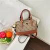 Bolsa de Mão Colorida Contrastante Moda Transfronteiriça Nova Textura Leve de Luxo Feminina Bolsa Transversal Estampa Clássica Bolsa Tote Transversal de Ombro Único
