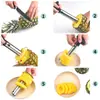 Acero Inoxidable Descorazonador de Piña Cortador de Fruta Herramienta Extractor de Corazón de Piña Para Piña