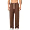 Pantalones Casuales para Hombre Amazon Otoño e Invierno Europeo y Americano Pantalones de Chándal Jacquard de Peso Pesado Cintura con Cordón Pierna Recta Versátil Pantalones Largos