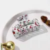 Nuevo Clip Navideño de Zambeya Dibujo Animado Muñeco de Nieve Árbol de Navidad Pinza para el Cabello Linda Pinza de Tiburón de Gama Alta