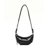 Bolso Croissant Versátil 2025 Nuevo Bolso de Mujer Blanco Primavera y Verano Ligero para Viajes Cortos Bolso Cruzado de Alta Gama para Mujer