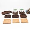 Madera de Nogal Negro Aislamiento Térmico Mantel Individual Creativo para el Hogar Madera Mantel de Comedor Soporte de Tronco para Té Soporte de Madera para Taza de Té