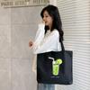 Bolsa de Lona tote feminina ins grande capacidade combina com tudo moda transversal bolsa de pano bolsa de estudante entrega em uma peça