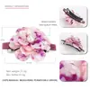 Pinza para el Cabello Grande Estéreo Personalizada Europea y Americana Flor de Rosa Camelia Morada de Ácido Acético Pinza Horizontal Pinza para el Cabello Semi-Recogido en la Parte Posterior de la Cabeza