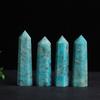 Suministro Directo de Fábrica de Cristal Natural Amazonita Columna Hexagonal de Punta Única Columna Caliente de Venta Adornos de Amazonita Piedra Cruda Pulida
