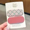 Pinza para el pelo de cuadros con forma de corazón para niñas, Pinza lateral para la frente, Organizador de pelo para la parte trasera de la cabeza, Pasador mágico, Accesorio para el pelo