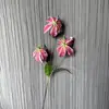 Flor Artificial 3 Cabeças Lírio Chama Arranjo de Cena de Casamento Adereços de Fotografia com Flores Artificiais Fabricante Atacado