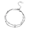 Pulsera Personalizada Lote de Exportación Transfronteriza Coreana Pulsera de Perlas Ot Chapada en Oro Pulsera de Acero de Titanio con Perlas Estilo Coreano Moda para Mujer