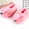 Pantuflas de Flamenco Explosivas Suministros para el Hogar de Invierno Pantuflas de Felpa para Pareja Interior Adulto Antideslizantes Bolsa Completa