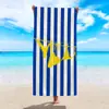 Toalha de Praia Listrada, Microfibra, Macia e Absorvente, Toalha de Banho de Praia, Toalha de Praia Listrada Fashion Personalizada Transfronteiriça